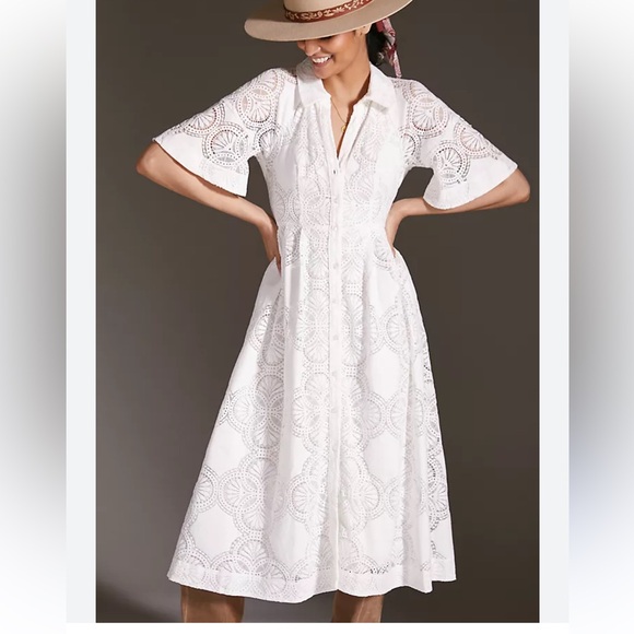Maeve Dresses & Skirts - Maeve Eyelet Midi Dress